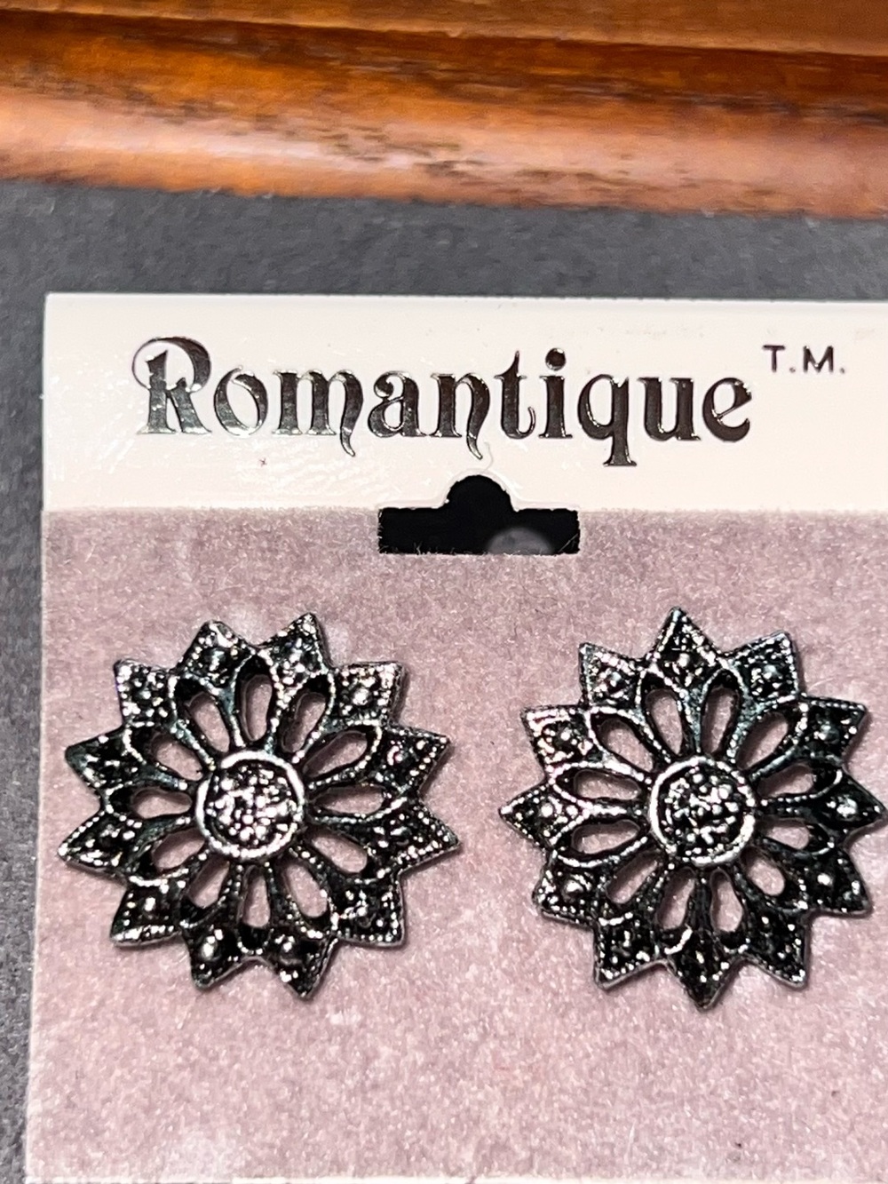 Silver Floral Filigree Stud Earrings